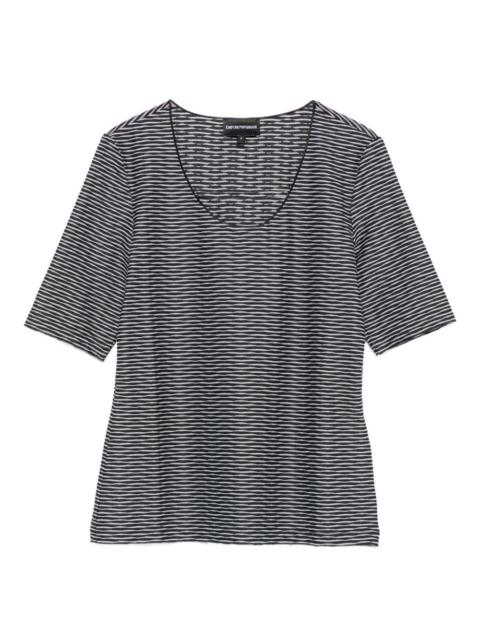 EMPORIO ARMANI striped short-sleeve T-shirt