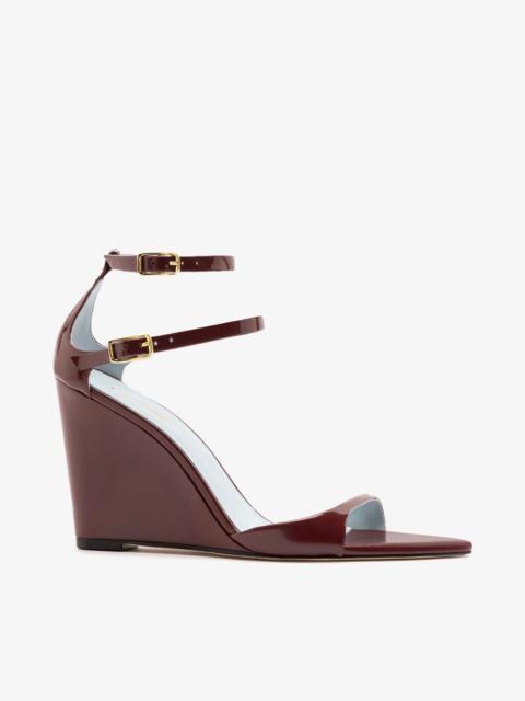 Larroudé Luma Sandal Burgundy Patent Leather