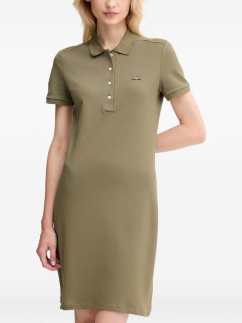 LACOSTE polo-collar mini dress