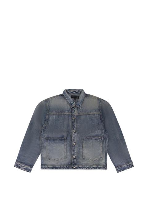 WHO DECIDES WAR waxed denim jacket