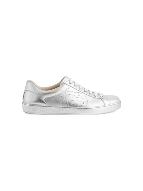 GUCCI Ace metallic low-top sneakers