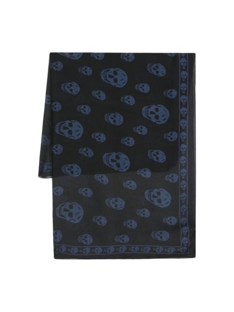 Alexander McQueen skull-print silk scarf