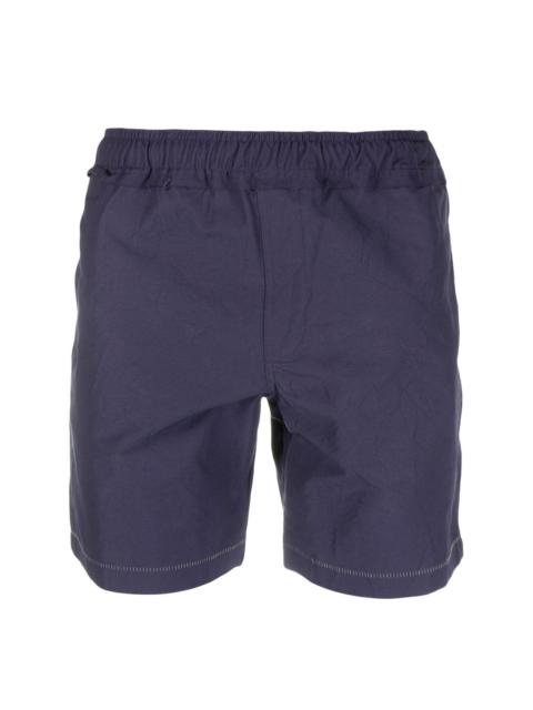 contrast-stitching track shorts