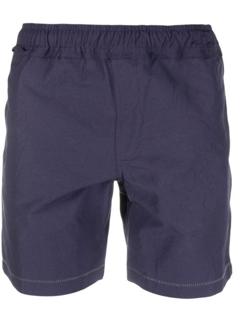 contrast-stitching track shorts