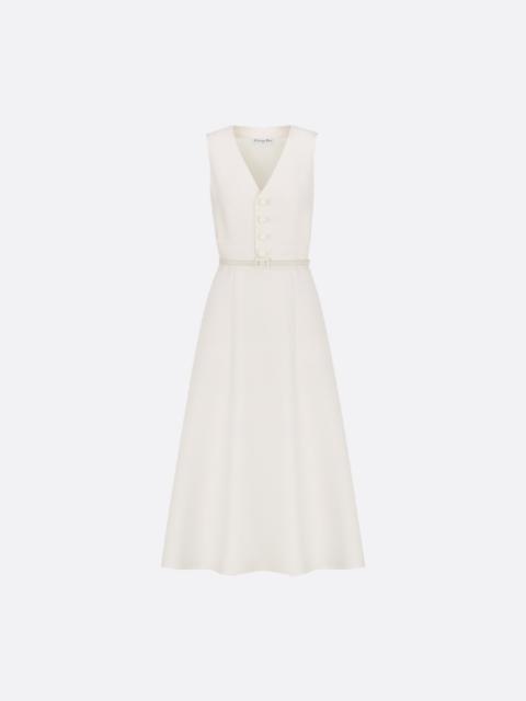 Dior Mid-Length Flared Dress with Belt