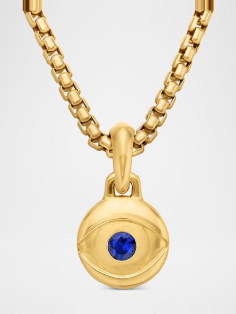 DAVID YURMAN Men's Evil Eye Pendant with Gemstone in 18K Gold, 14.5mm