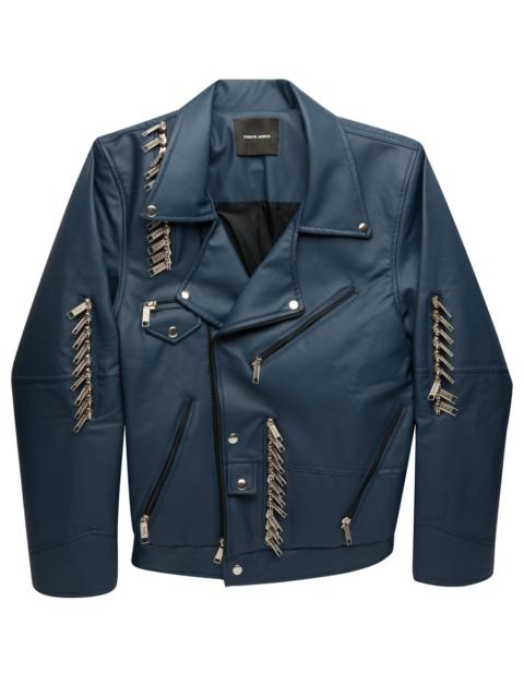 TOKYO JAMES Vegan leather Cropped Biker Jacket