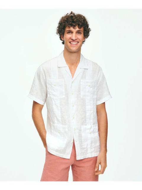 Brooks Brothers Irish Linen Short Sleeve Guayabera Shirt