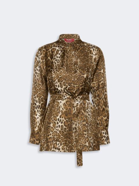 Max Mara AFFARI Printed silk twill shirt - BROWN