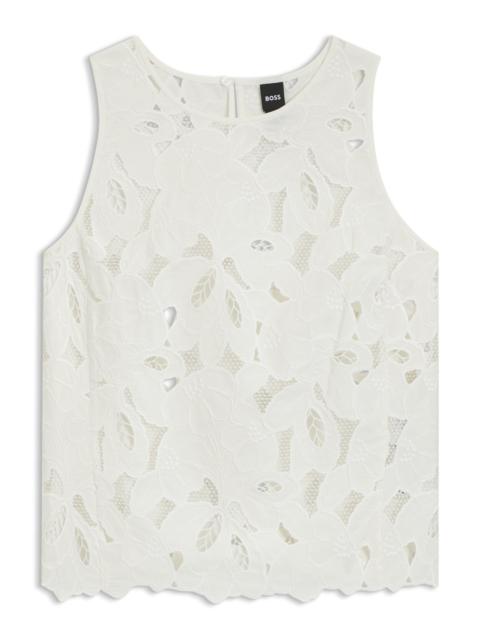 BOSS SLEEVELESS BLOUSE WITH BRODERIE ANGLAISE