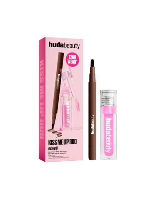 Huda Beauty Kiss Me Lip Duo Set – Rich Goji
