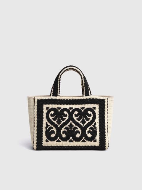 ATP ATELIER Costantine Black Cotton Mini Tote Bag