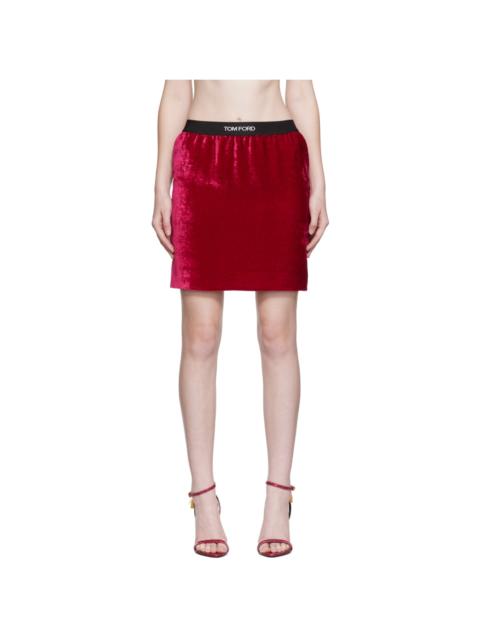 TOM FORD Red Signature Miniskirt