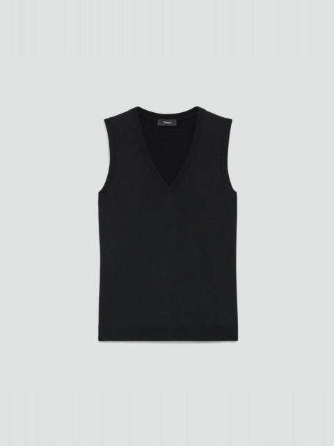 Theory V-Neck Tank Top in Regal Wool
