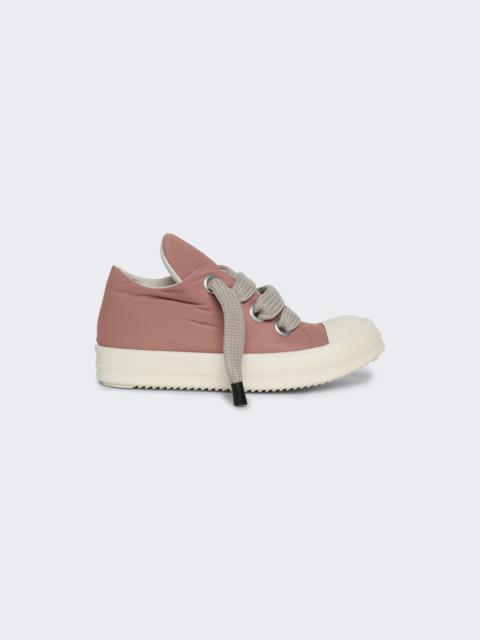 Rick Owens DRKSHDW Jumbo Lace Padded Low Sneakers Dark Pink And Pearl