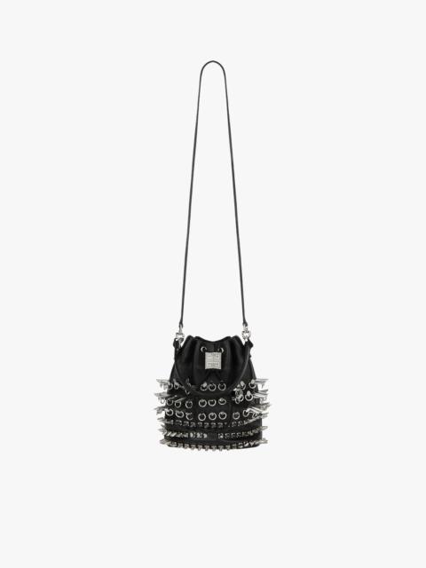 Givenchy 4G LIGHT BUCKET BAG IN LEATHER WITH STUDS