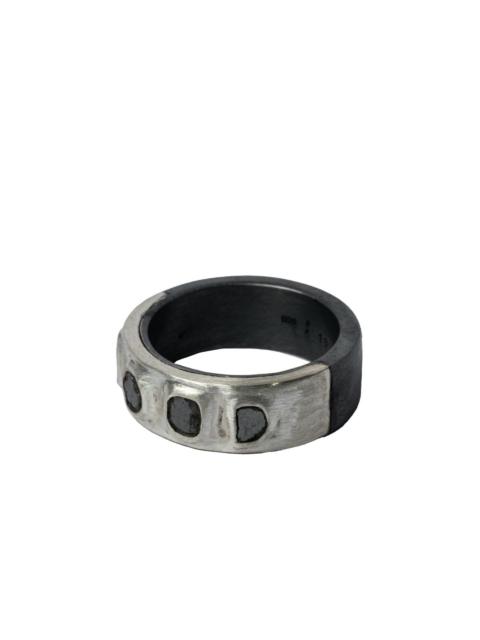 Parts of Four Sistema black diamond sterling-silver ring