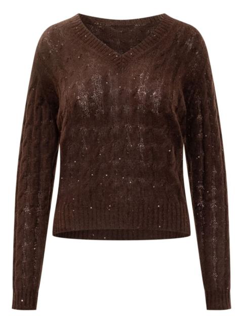 Brunello Cucinelli cable-knit long-sleeve sweater