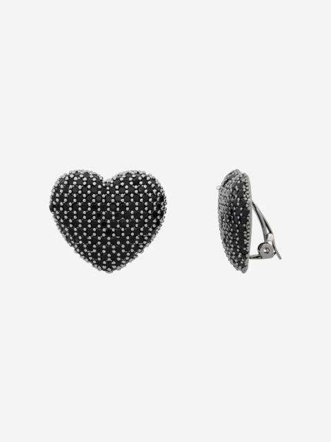 The Kooples BLACK CLIP-ON EARRINGS