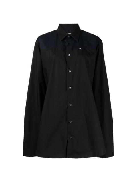 Raf Simons Embroidered lettering cotton shirt