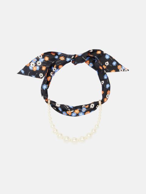 Miu Miu Faux-pearl scarf necklace