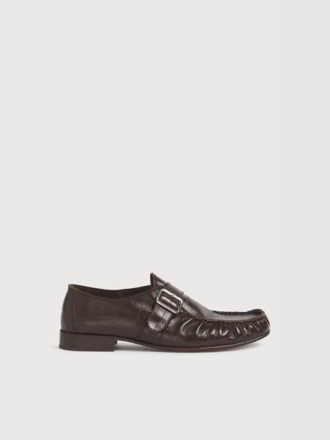 Marni BROWN EEL-EFFECT LEATHER WALLABEE SHOE