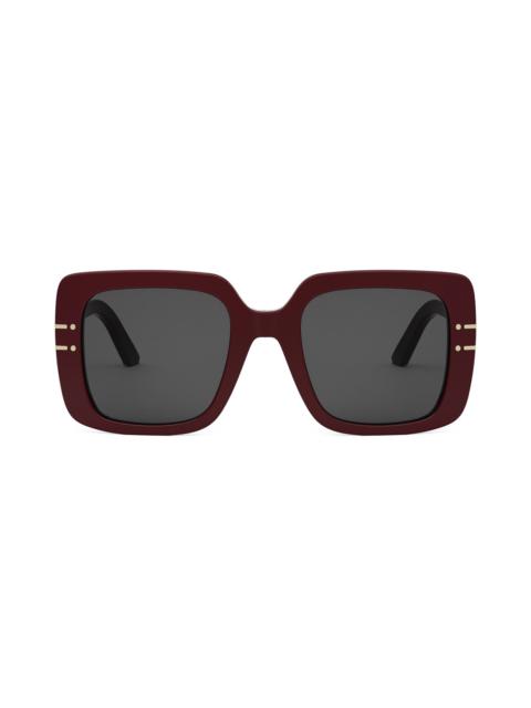Dior DIOR Signature S11I 54mm Square Sunglasses in Bordeaux/Other /Smoke at Nordstrom