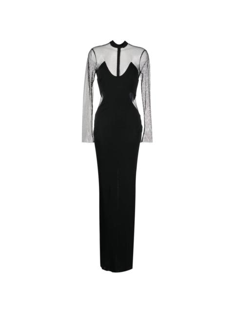 TOM FORD mesh-panel maxi dress