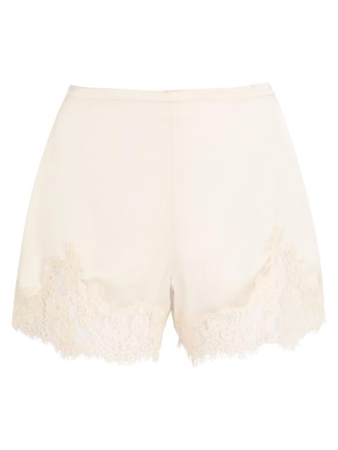 Reformation Reformation Fern Lace-trim Satin Shorts