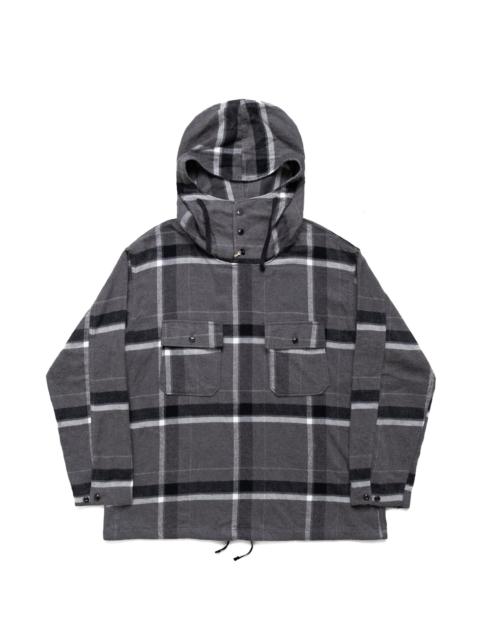 Engineered Garments Cagoule Shirt Cotton Brushed Big Plaid - Grey/Black