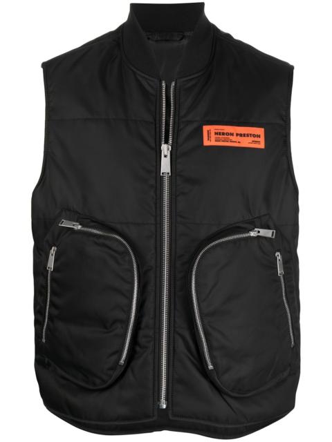 Heron Preston padded zip-pocket waistcoat