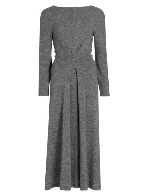 Proenza Schouler Women's Sai Inverted Pleat Wool-Blend Jersey Midi-Dress - Grey Melange