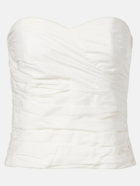 ADRIANA DEGREAS Opulence draped cotton corset