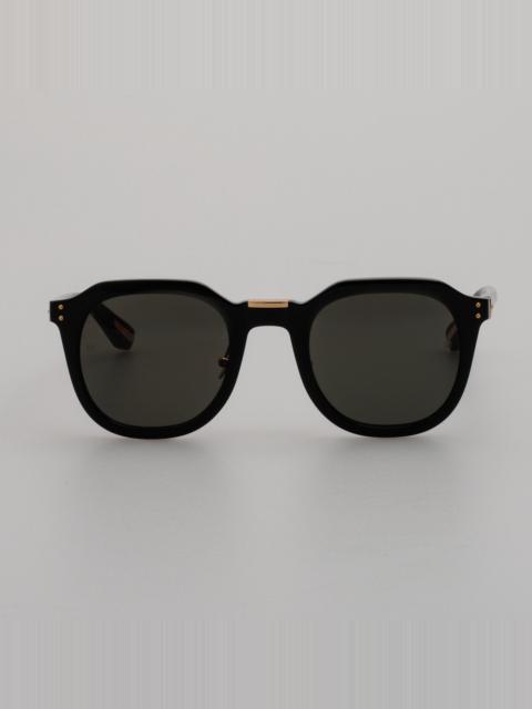 LINDA FARROW Fletcher Sunglasses in Black