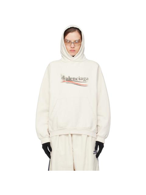 BALENCIAGA Off-White Political Stencil Hoodie