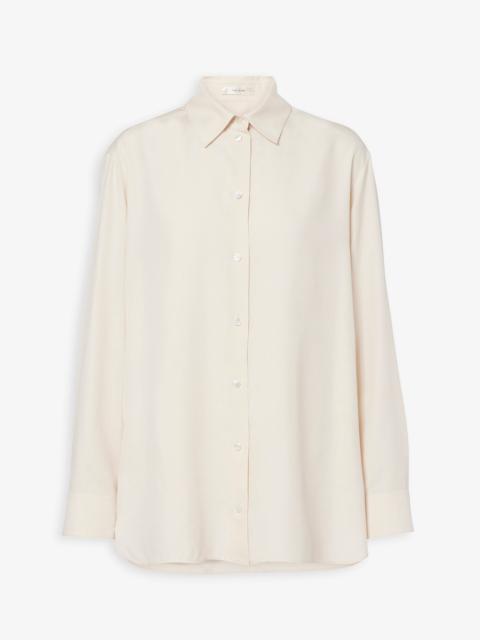 The Row Sisilia porcelain white silk shirt