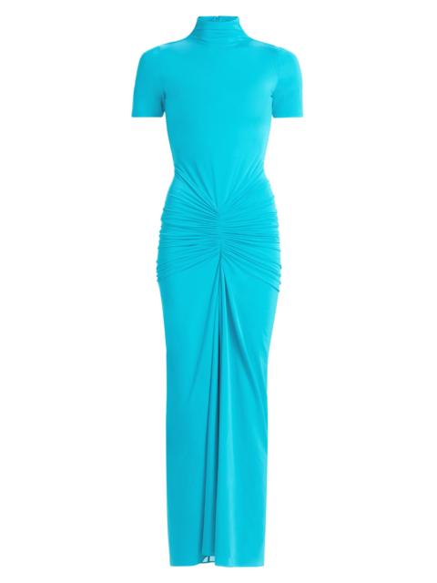 RONNY KOBO Women's Enid Ruched-Waist Jersey Maxi Dress - Ocean