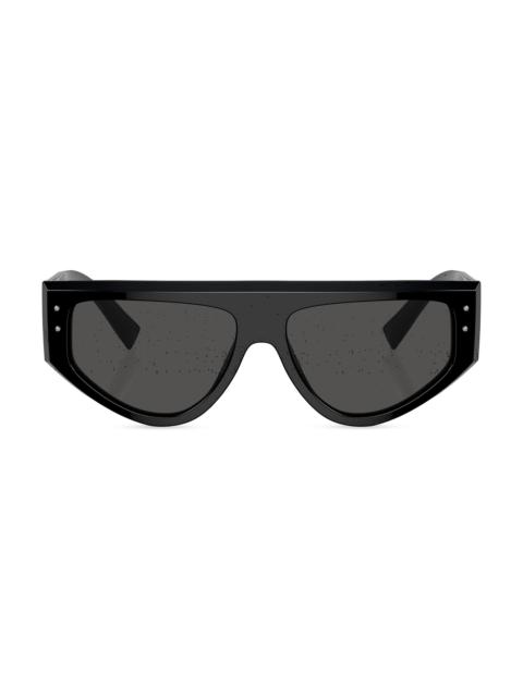 Dolce & Gabbana Unisex 57MM Rectangular Sunglasses - Dark Grey Black