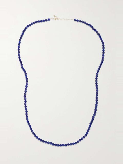 14-karat gold lapis lazuli necklace