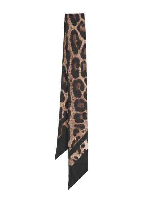 Dolce & Gabbana Dolce & Gabbana Leopard-print Silk Scarf