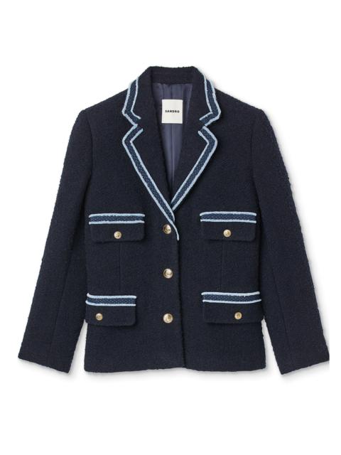 Sandro Tweed jacket with contrasting trim