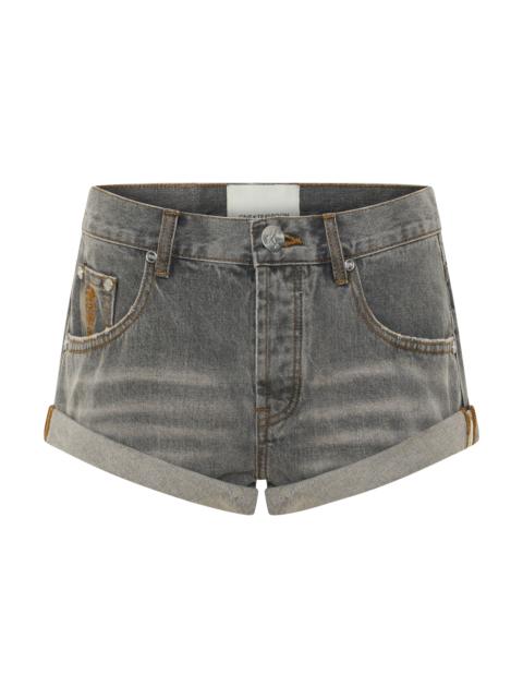 ONE TEASPOON Bandits Low Waist Denim Shorts - Charcoal Grey