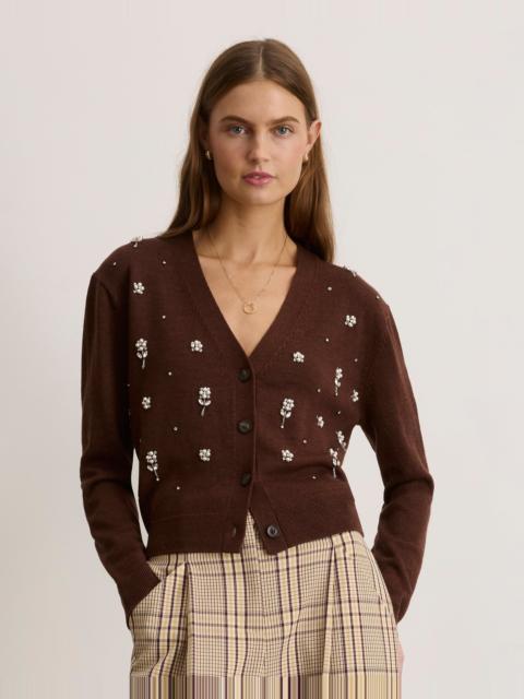 TANYA TAYLOR AVERY EMBROIDERED CARDIGAN