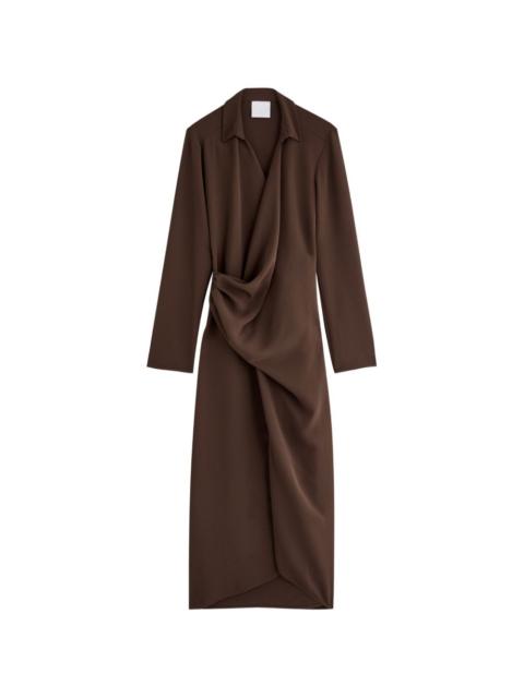 Paris Georgia Simone draped-detail midi dress