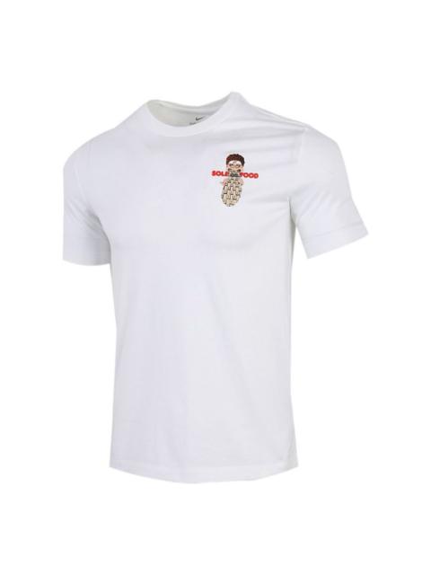 Men's Nike Athleisure Casual Sports Round Neck Breathable Short Sleeve White T-Shirt DJ4064-100
