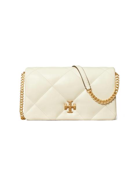 TORY BURCH Women's Kira Diamond Leather Chain Wallet - Warm White