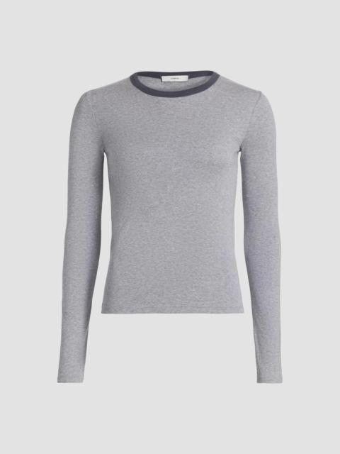 Vince Women's Heathered Pima Cotton-Blend Top - Thistle Combo