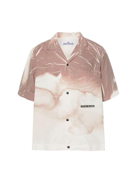 Stone Island abstract-print short-sleeve shirt