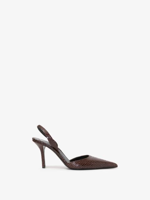 Proenza Schouler Slash Slingback Pumps in Embossed Python
