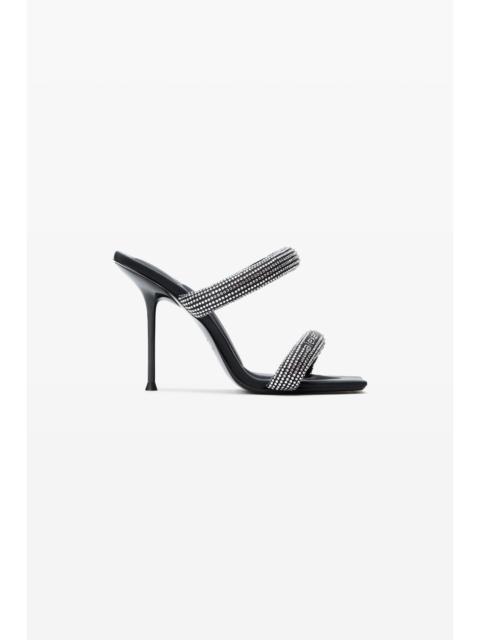 Alexander Wang julie 105mm crystal hotfix satin tubular sandals